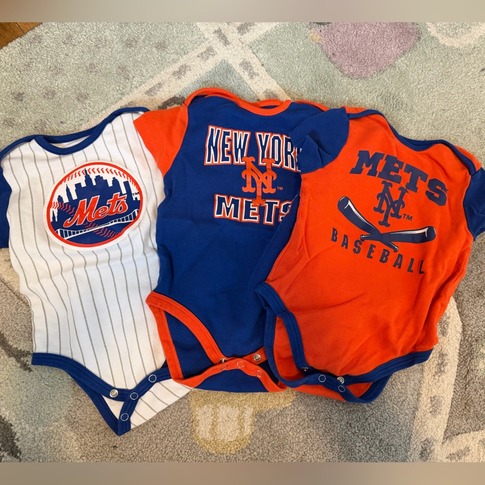 New York Mets Baby Onesies Set 18m